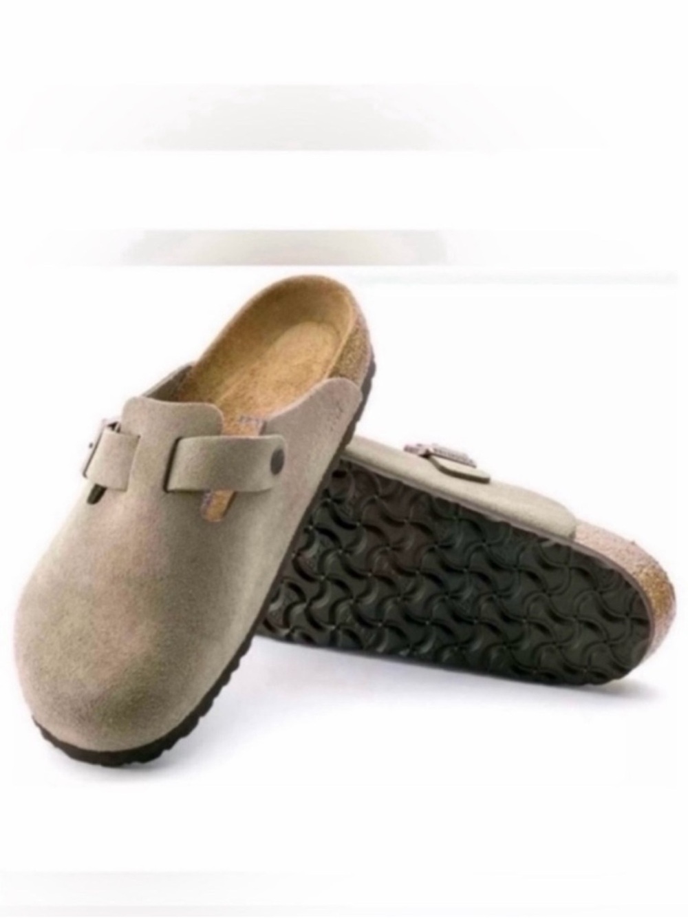 Birkenstock Taupe Boston Clogs